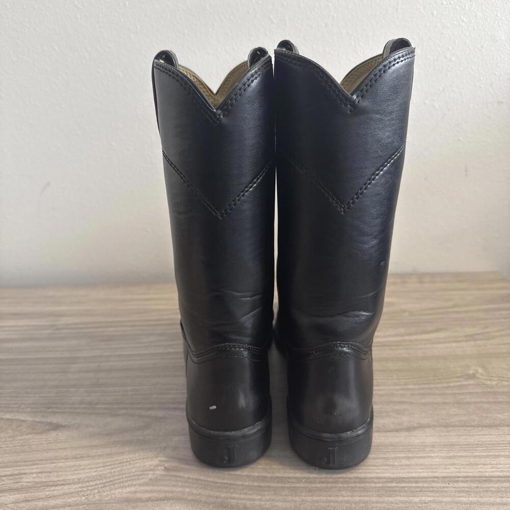 Justin Basics Black Western Cowboy Boots Women’s Size 9.5C Leather JBL3000 - Picture 6 of 10